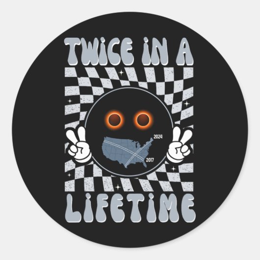 2024年4月8太陽の日（火）に2回 ラウンドシール (正面)