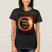 2024年4月8日の皆既日食 オリジナル Tシャツ (正面)