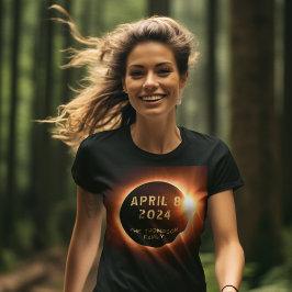 2024年4月8日の皆既日食 オリジナル Tシャツ