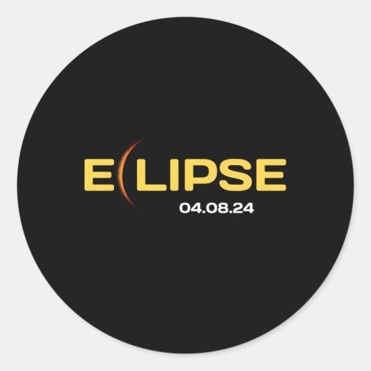 2024年4月8日太陽の皆既日食経路 ラウンドシール (正面)