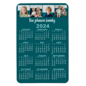 2024年4枚の写真を含むフルイヤー表示カレンダー マグネット (縦)