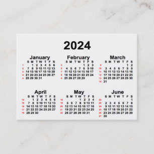 2024年52週間カレンダー（Janz名刺） 名刺