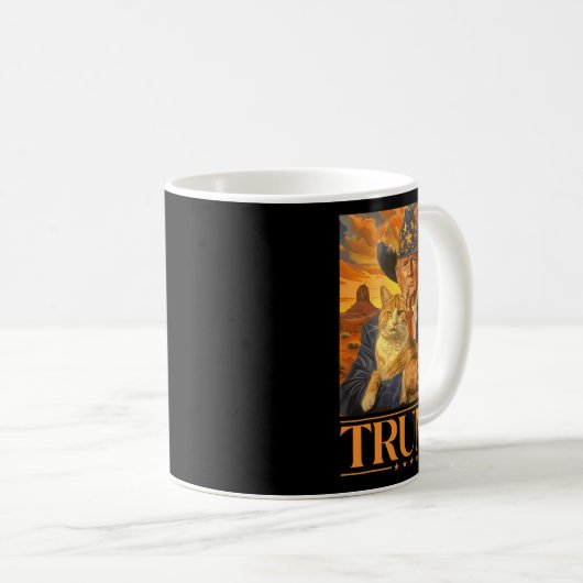 2024年7月のキャットウエスタンカウボーイ愛国的な4日 コーヒーマグカップ (正面右)