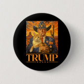 2024年7月のキャットウエスタンカウボーイ愛国的な4日 缶バッジ (正面)