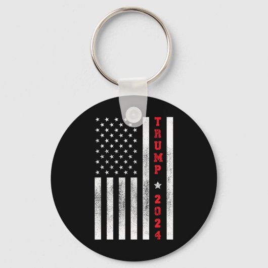 2024年7月トランプ国旗4日 キーホルダー (正面)
