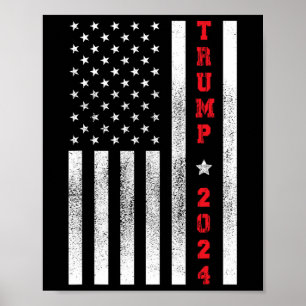 2024年7月トランプ国旗4日 ポスター