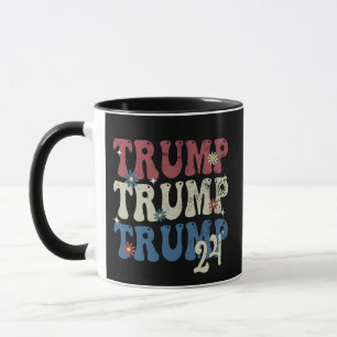 2024年7月4日トランプ愛国的アメリカ国旗 マグカップ