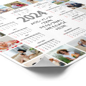 2024年 写真コラージュ カレンダー 一覧 ポスター (角)