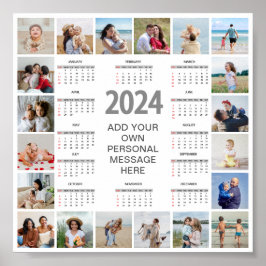 2024年 写真コラージュ カレンダー 一覧 ポスター