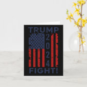 2024年 戦う 戦う 戦う - トランプ 大統領選挙 カード (黄色い花)
