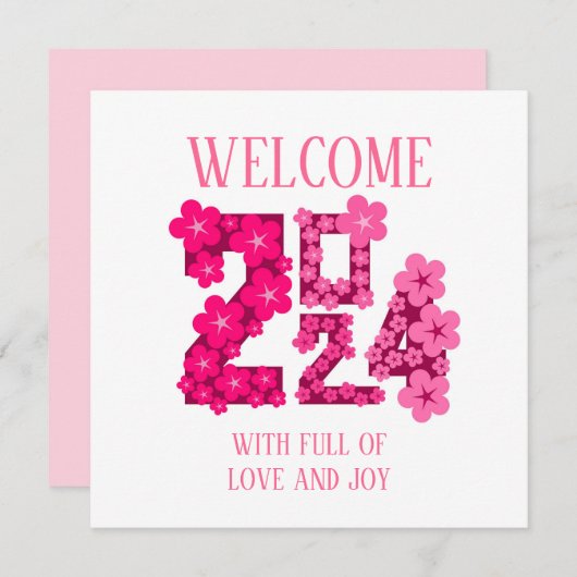 2024年 新年のご挨拶 母 父 姉 弟 上司 シーズンカード (正面/裏面)