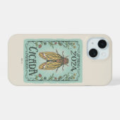 2024年 春のセミの大発生 iPhone 15ケース (裏面横)