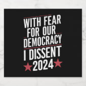 2024年、民主主義への恐怖を抱いて反対する ビールラベル (シングルラベル)