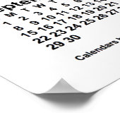 2024年 白い壁カレンダー / Janz ポスター (角)