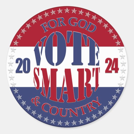 2024年、神と国の投票頭が切れる ラウンドシール (正面)