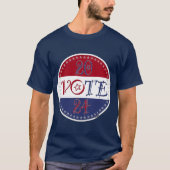 2024年 赤と青のVOTEスクリプト Tシャツ (正面)
