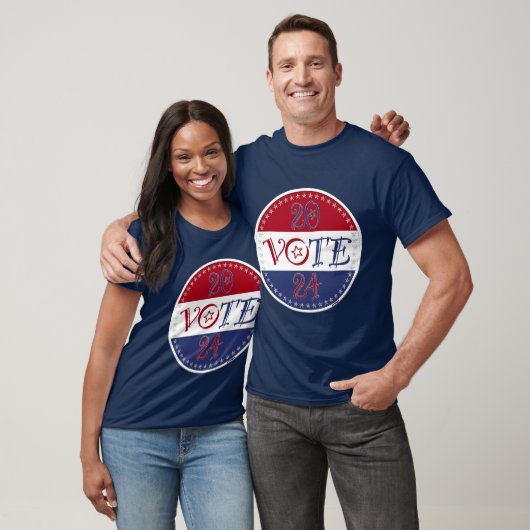 2024年 赤と青のVOTEスクリプト Tシャツ (ユニセックス)