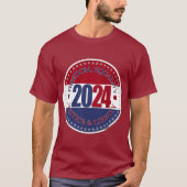 2024年 赤 青 自由 平等 正義 自由 Tシャツ (正面)