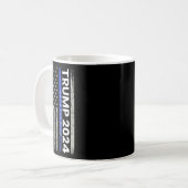 2024年 青い防線を支援する 薄い青い線 アメリカ警察 コーヒーマグカップ (正面左)