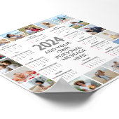 2024年 20枚の写真で作る カレンダー 一覧表 ポスター (角)