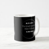 2024年&2017年日食ダブルデートデザイン コーヒーマグカップ (正面右)