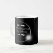 2024年&2017年日食ダブルデートデザイン コーヒーマグカップ (正面左)