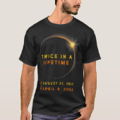 2024年Eclipseで2回のEclipseシ太陽のャツ Tシャツ (正面)