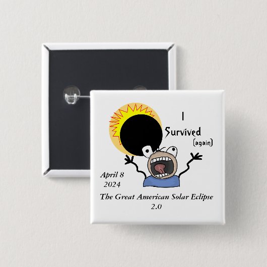 2024年Eclipse Survival 太陽の Edition 缶バッジ (正面&裏面)