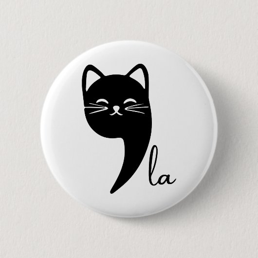 2024年Elec社長のCat Comma La Kamala Harris 缶バッジ (正面)