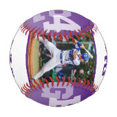 2024年GRADアスリートパープル写真卒業記念 野球ボール (裏面)