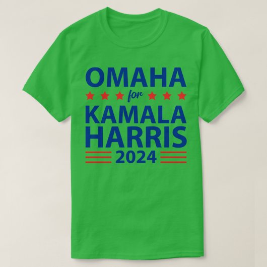 2024年KAMALA HARRIS会長のオマハ Tシャツ (デザイン正面)