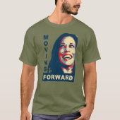 2024年MOVING FORWARD Kamala Harris for President Tシャツ (正面)