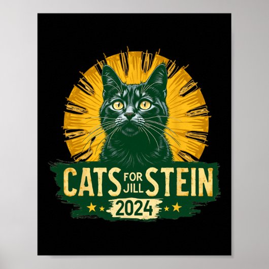 2024年Usa Green T大統領のジル・スタイン猫たち ポスター (正面)