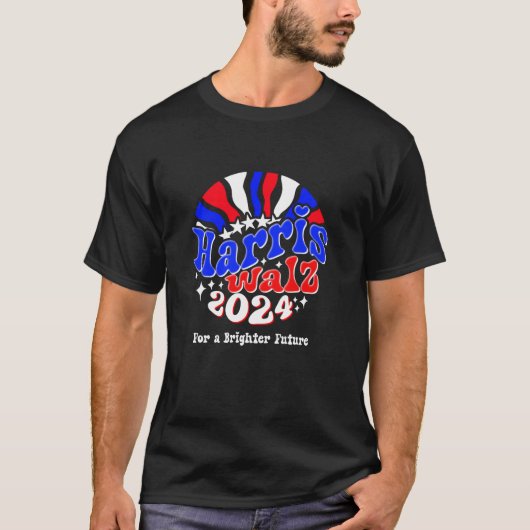 2024年VPのTim Waltz社長にKamala Harris氏 Tシャツ (正面)