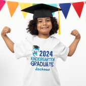 2024幼稚園卒業かわいいブルーフクロウの子供 Tシャツ