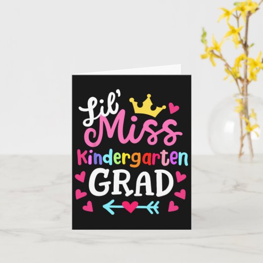 2024恋しく思年の女子の幼稚園最終日 カード (黄色い花)