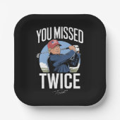 2024恋しく思年12回ゴルフ2024投票で私を引き恋しく思落とす ペーパープレート (正面)