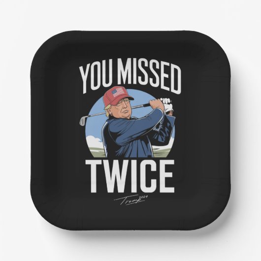 2024恋しく思年12回ゴルフ2024投票で私を引き恋しく思落とす ペーパープレート (正面)