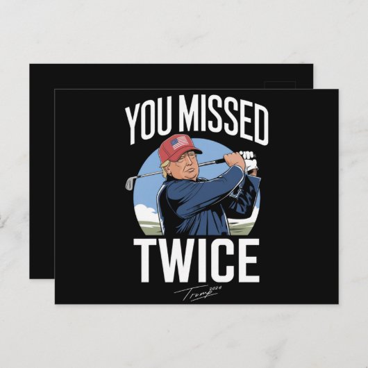 2024恋しく思年12回ゴルフ2024投票で私を引き恋しく思落とす ポストカード (正面/裏面)