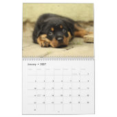 2024愛らしい子犬12ヶ月の犬 カレンダー (1月 2027)