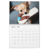 2024愛らしい子犬12ヶ月の犬 カレンダー (2月 2027)