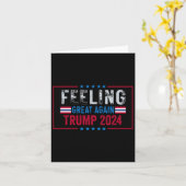 2024感じ年素晴らし再トランプ米国国旗 カード (黄色い花)