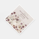 2024感謝祭ディナーパンプキンワイルドフラワー スタンダードランチョンナプキン (角)