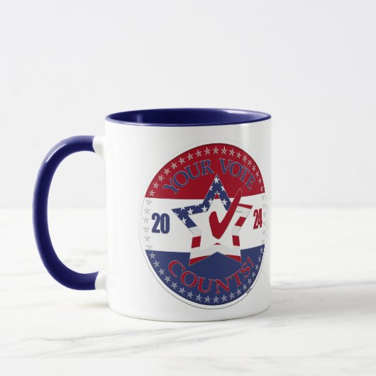 2024投票数スターのチェックマーク マグカップ (左)