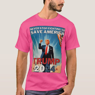2024救年のトランプは2024年のトランプストップ氏に対して Tシャツ
