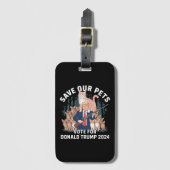 2024救年のトランプ大統領の政治 ラゲッジタグ (正面縦)
