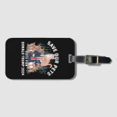 2024救年のトランプ大統領の政治 ラゲッジタグ (正面横)