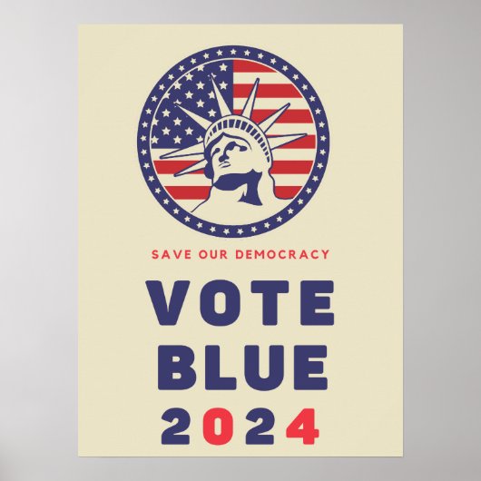 2024救年の選挙で民主的な投票が行われた ポスター (正面)