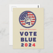 2024救年の選挙で民主的な投票が行われた ポストカード (正面/裏面)