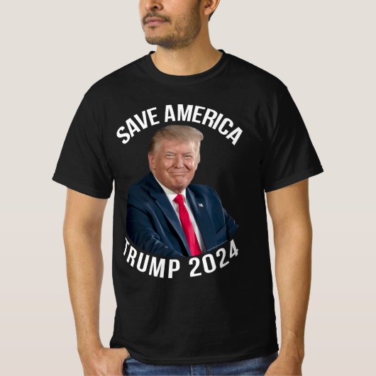 2024救年アメリカ・トランプ大統領 Tシャツ (正面)